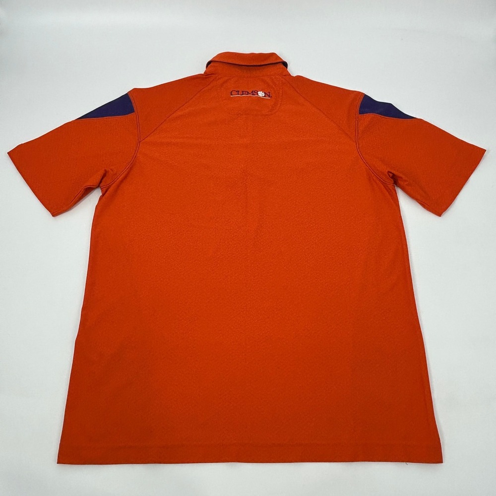 Clemson‎ Tigers Shirt Men's Large Orange Nike Dri Fit Short Sleeve Polo Paw Logo - Picture 5 of 10
